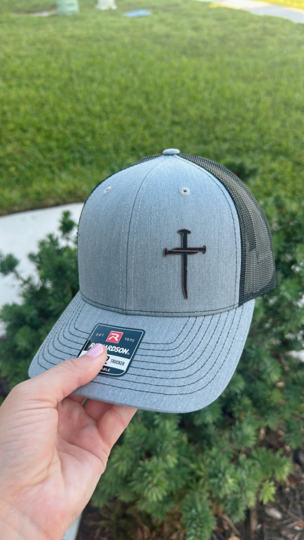 Nails on Cross Christian Hat