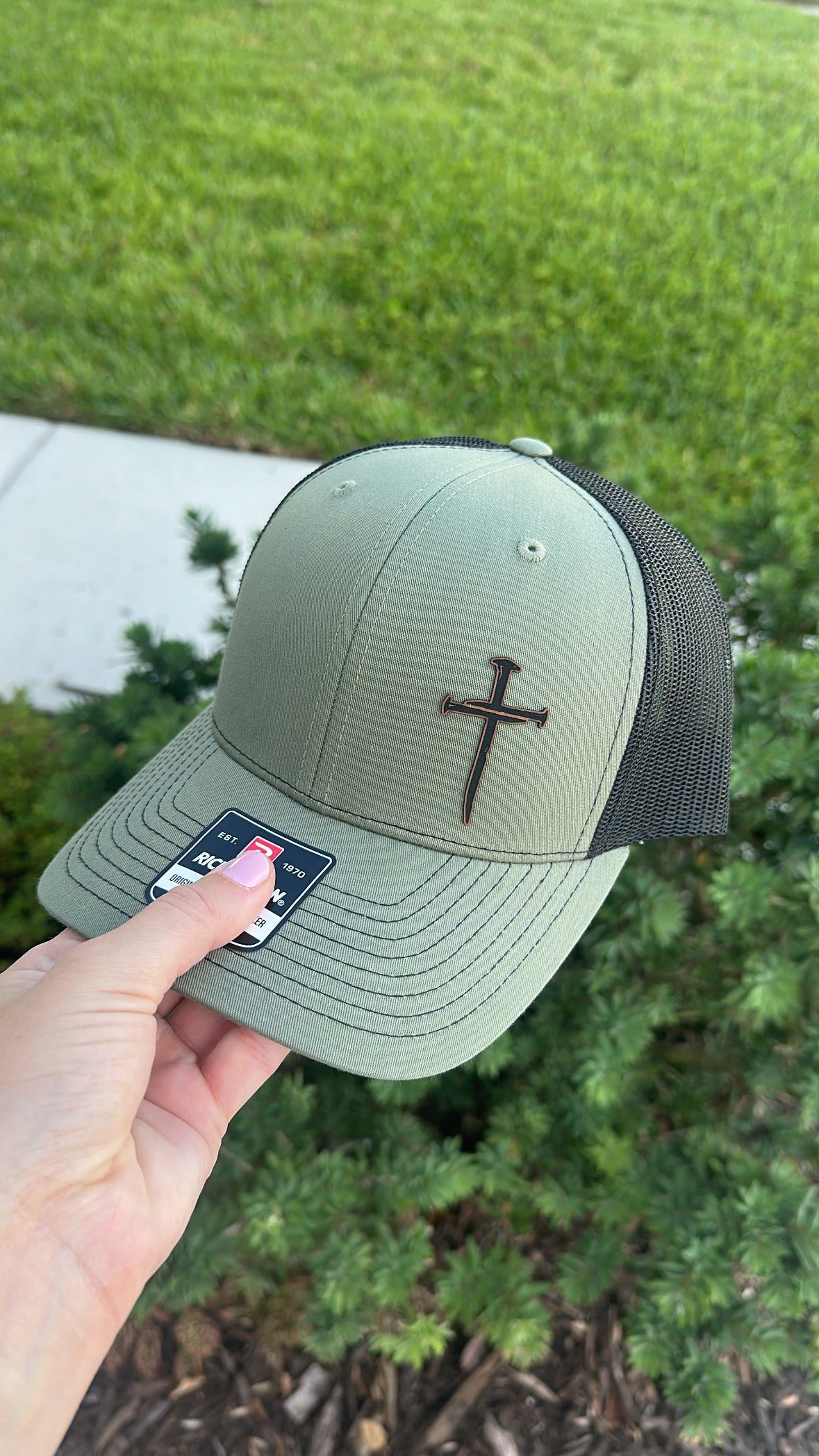Nails on Cross Christian Hat