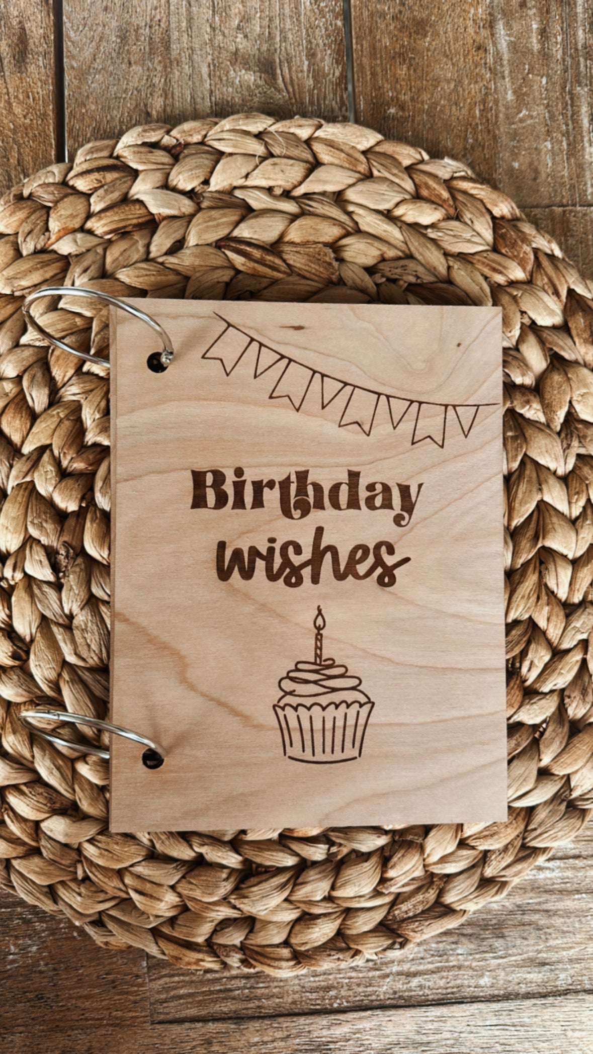 Birthday Wished Wood Card Keeper