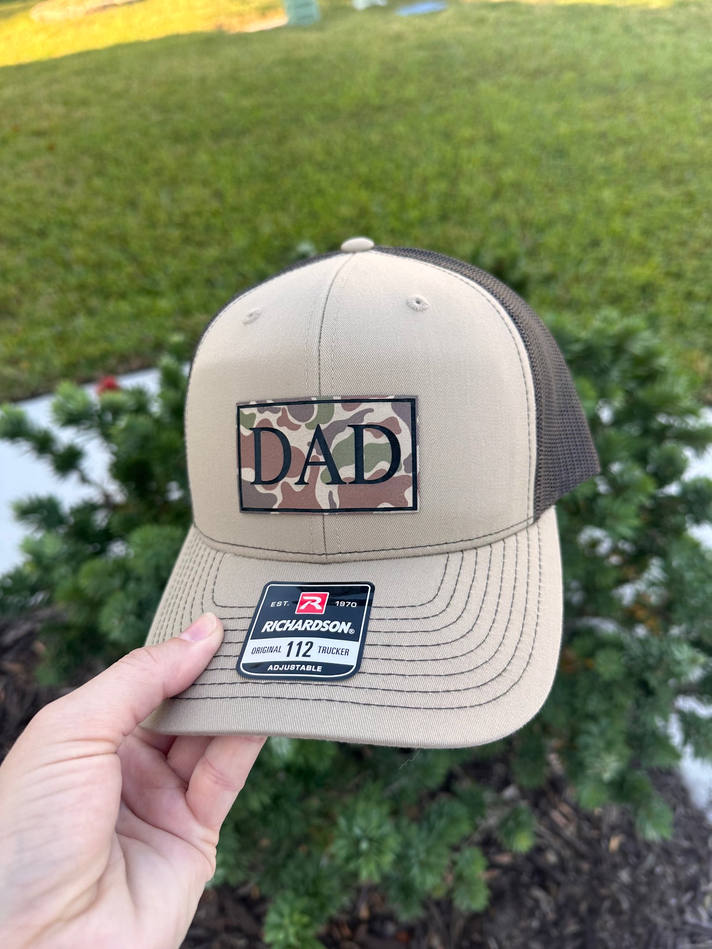 Dad Hat with Duck Camo Patch