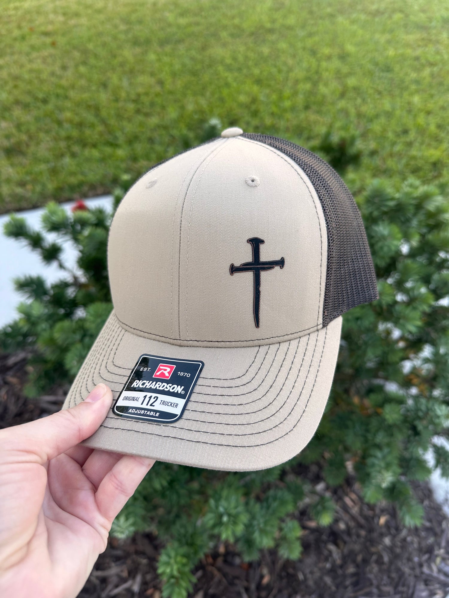 Nails on Cross Christian Hat