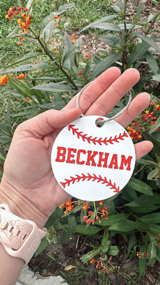 Baseball Bag Tags and Keychains