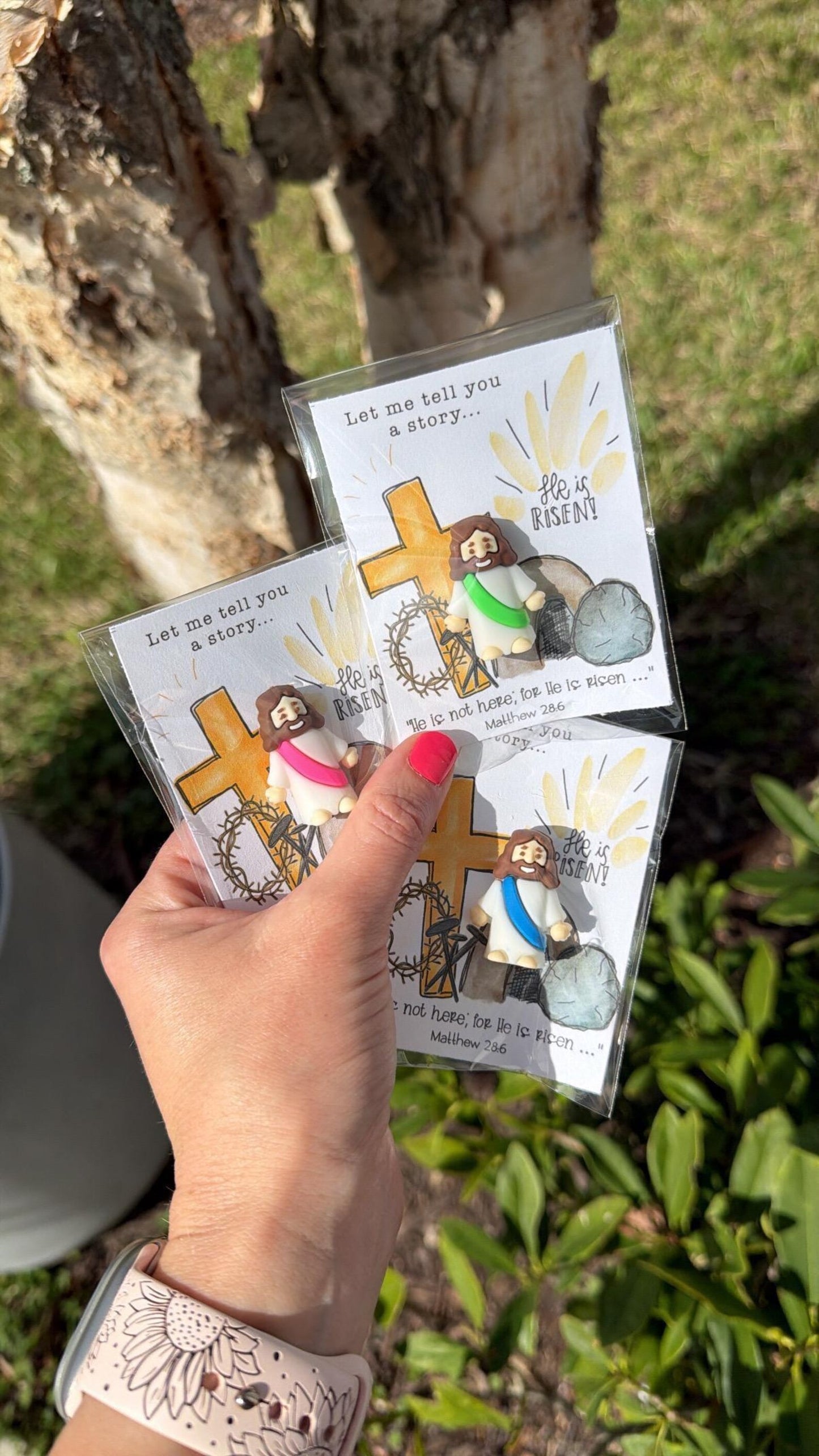 Mini Jesus Figure Pocket Favor: Mini Jesus The Tomb Is Empty Christian Token