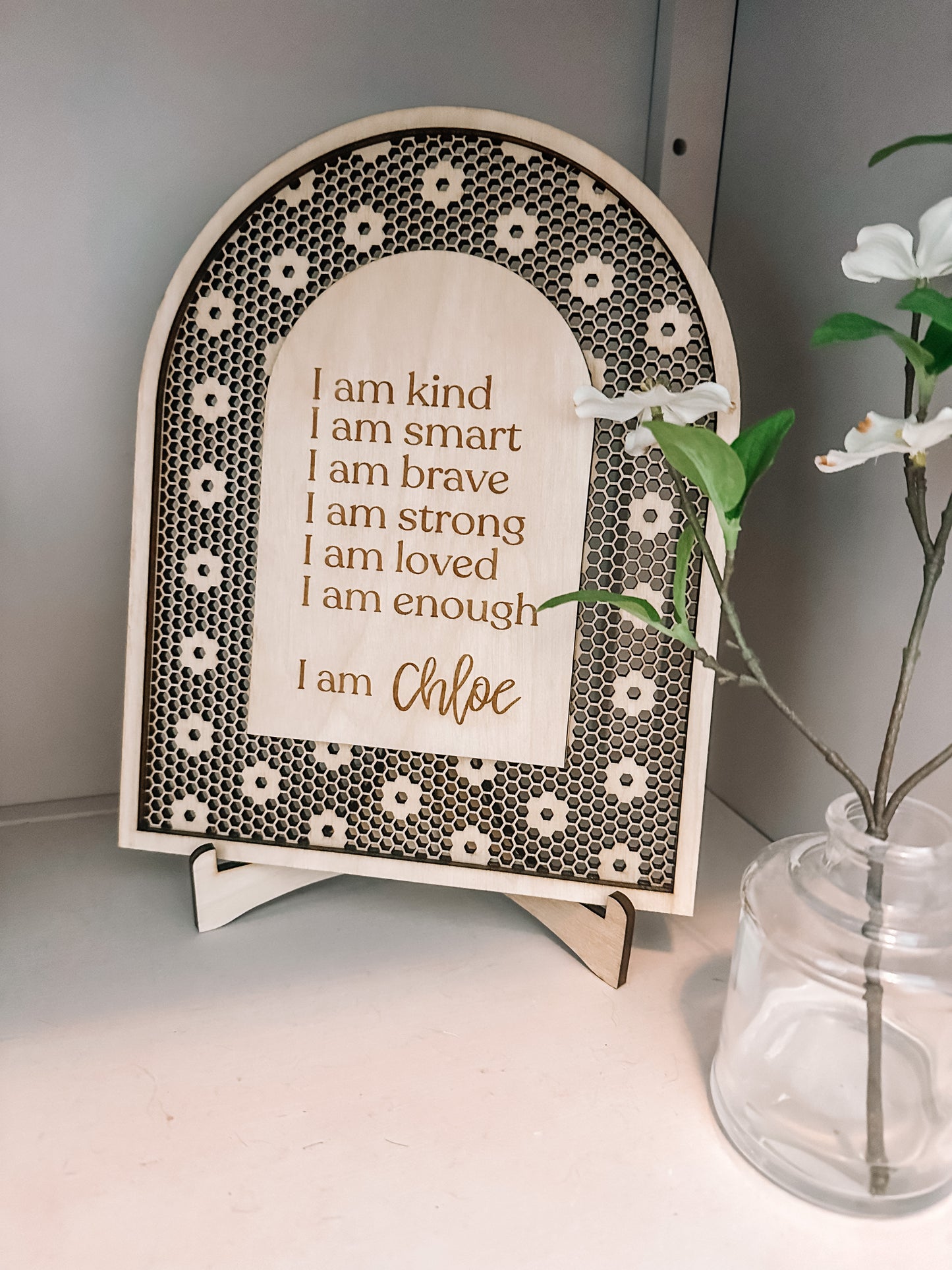 Girls Daily Affirmation Boho Rattan Style