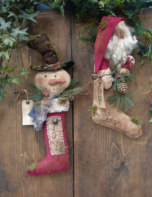 #465 Prim Christmas Ornaments E Pattern