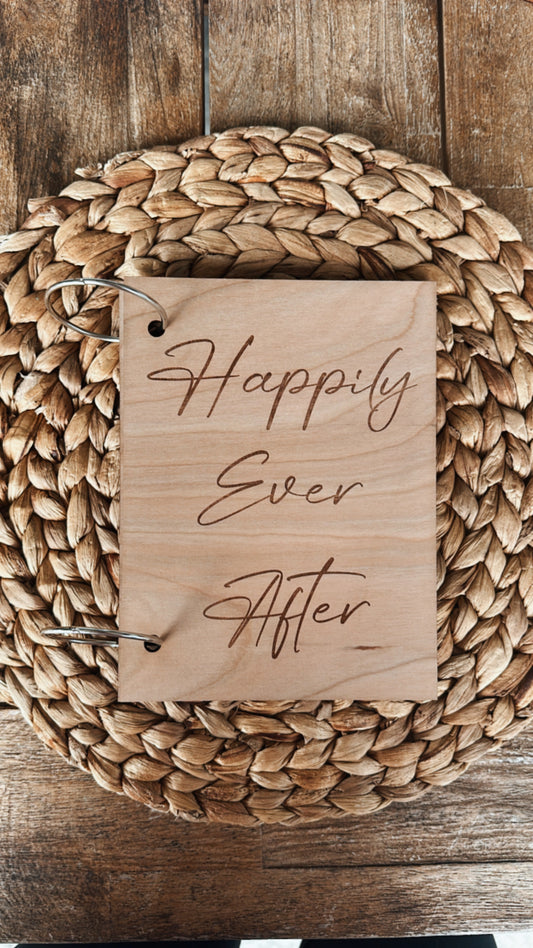 Happily Ever After Wood Card Keeper Wedding