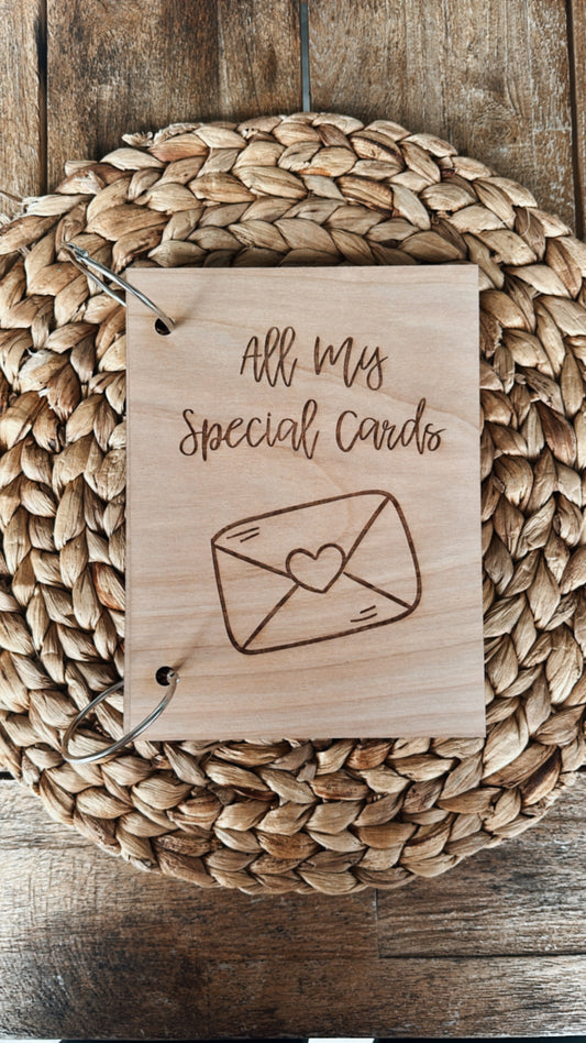 All of my Special Cards Wood Card Keeper