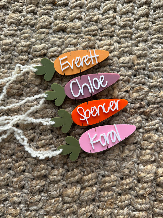Carrot Easter Basket Tags
