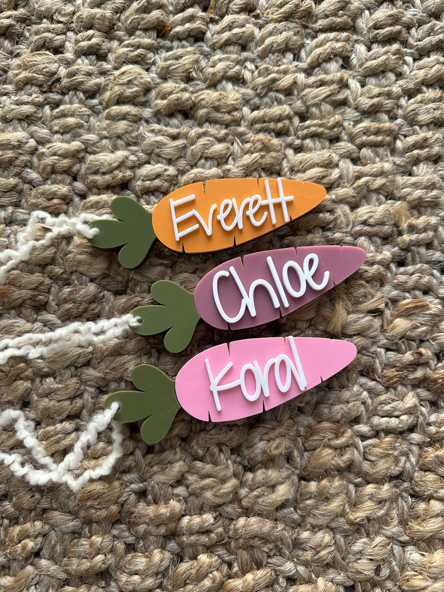 Carrot Easter Basket Tags