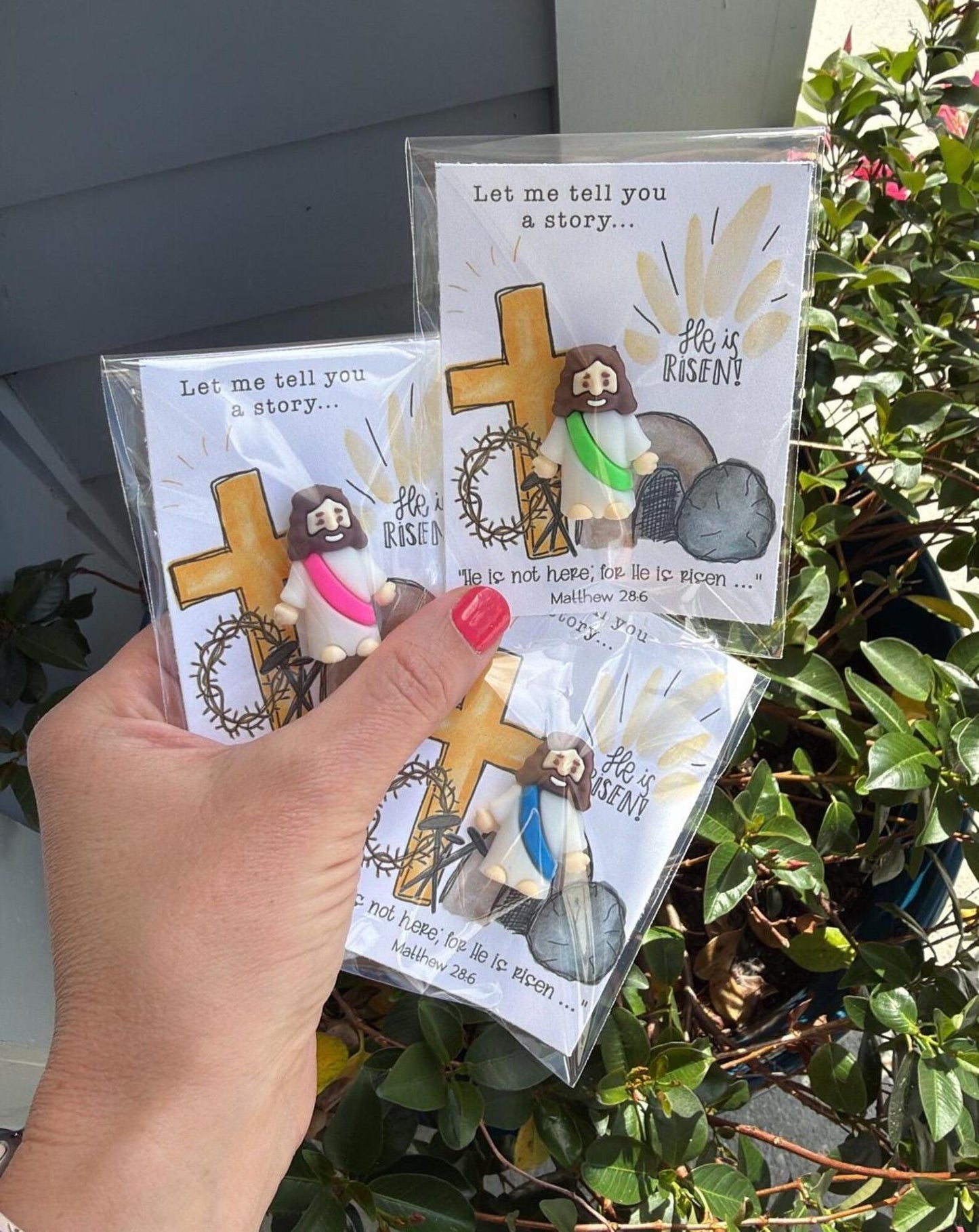 Mini Jesus Figure Pocket Favor: Mini Jesus The Tomb Is Empty Christian Token