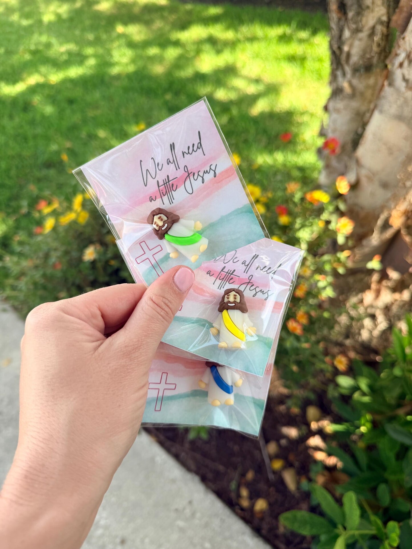 Mini Jesus Figure Pocket Favor: We All Need A Little Jesus Christian Token