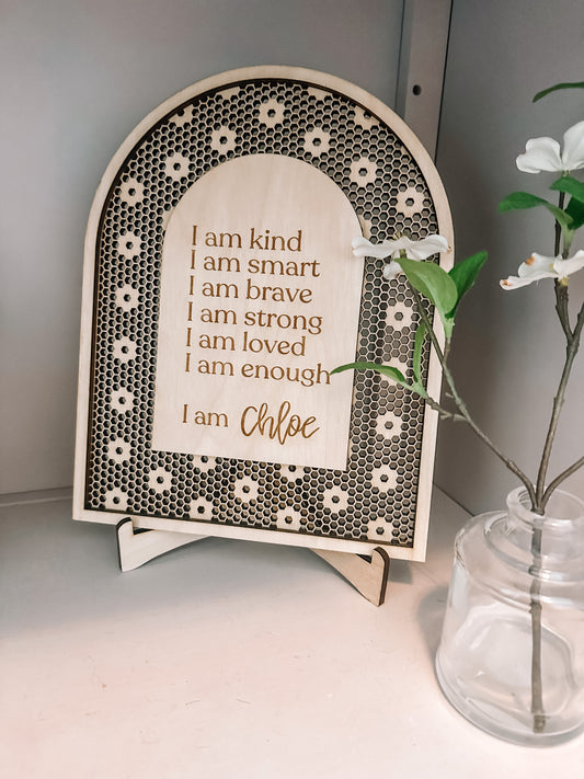 Girls Daily Affirmation Boho Rattan Style