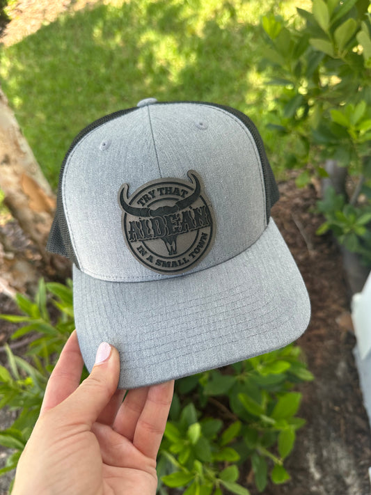 Jason Aldean Try That In A Small Town Adult Leather Patch Hat