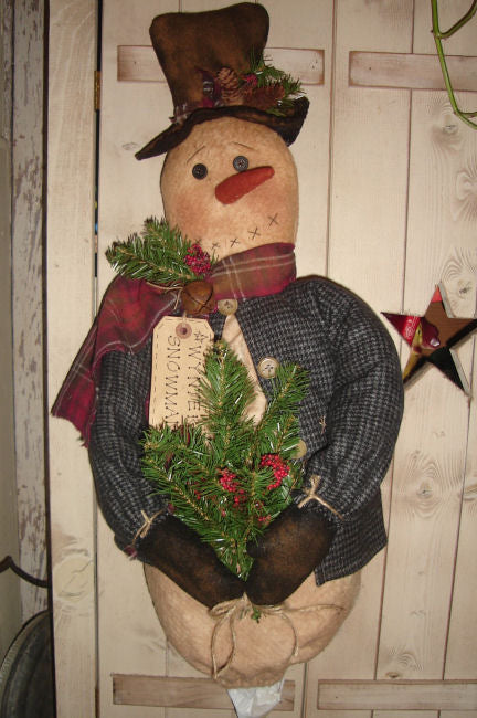 #200 Prim Snowman Bagholder E Pattern