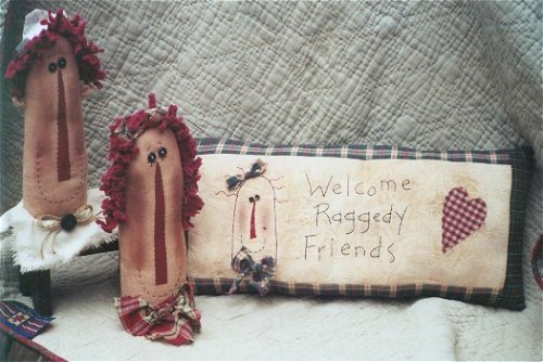 #209 Prim Raggedy Couple E Pattern