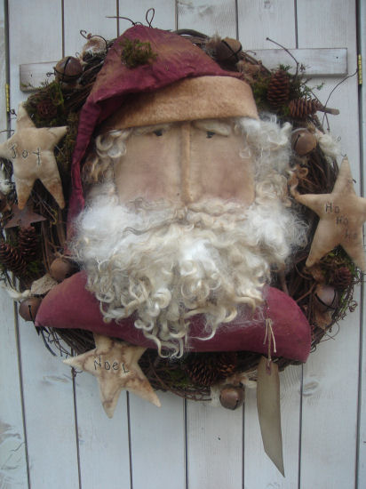 #407 Ol Santa Wreath E Pattern