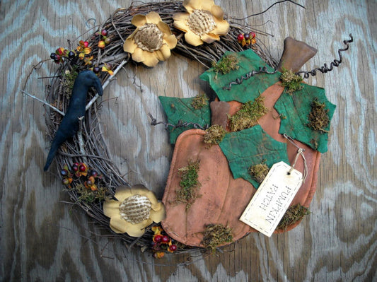 #423 Pumpkin Patch Wreath E Pattern