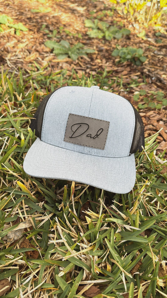 Dad Adult Leather Patch Hat