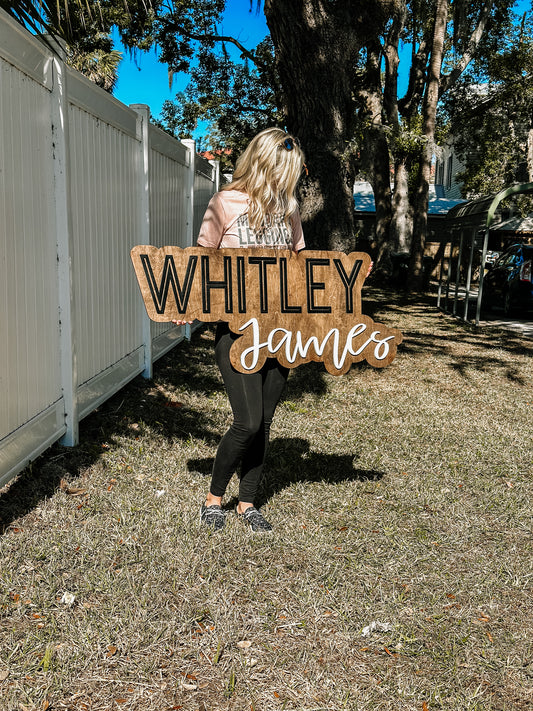 3d layered Nursery Sign